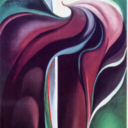 Georgia O'Keeffe print 1930 "Jack-in-the-pulpit V" Original vintage color book page