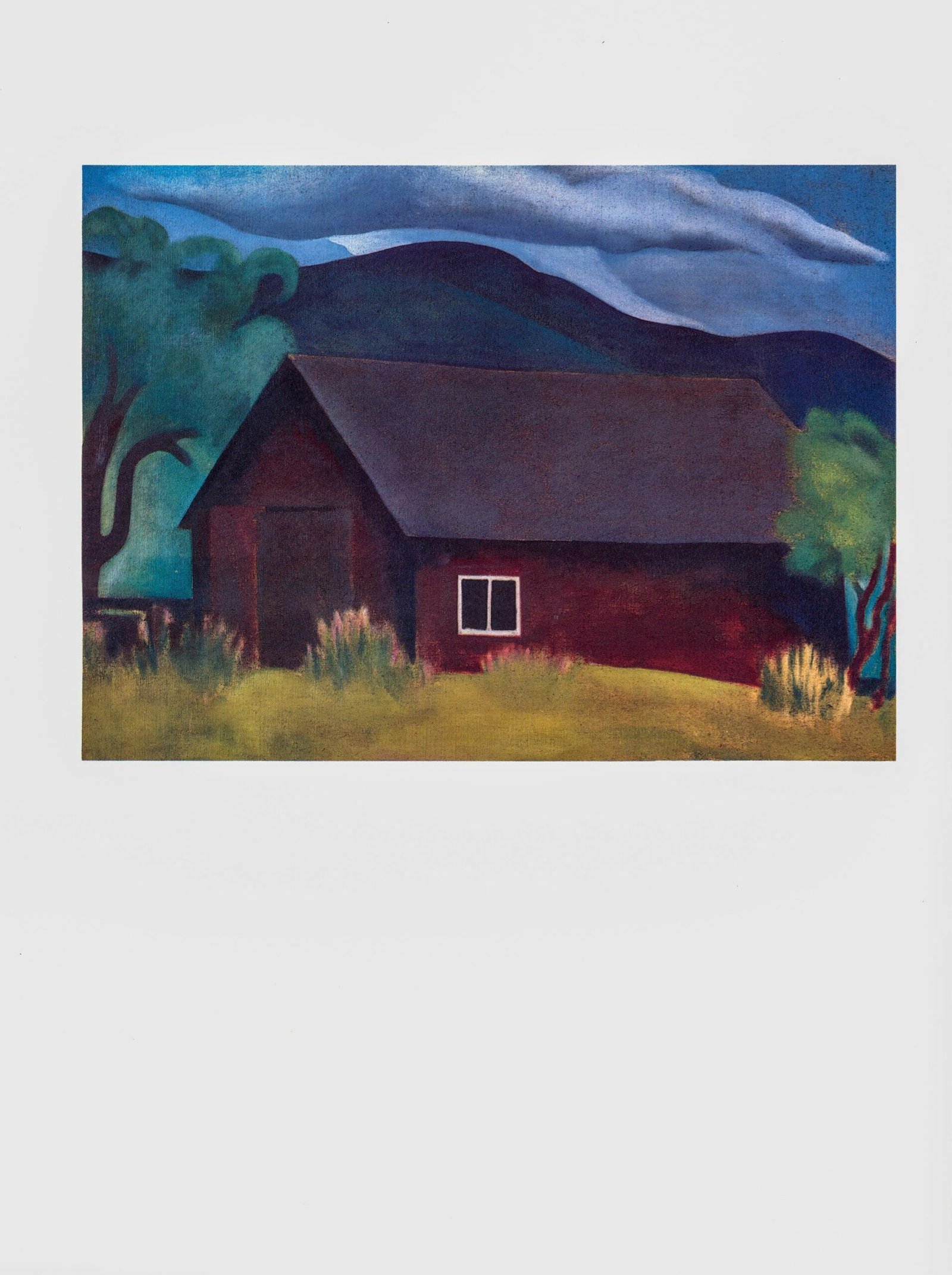 Georgia O'Keeffe print 1922 "The Shanty" Original vintage color book page - Image 2