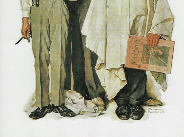 Norman Rockwell Vintage art book page "Barbershop Quartet" September 1936 - Image 2