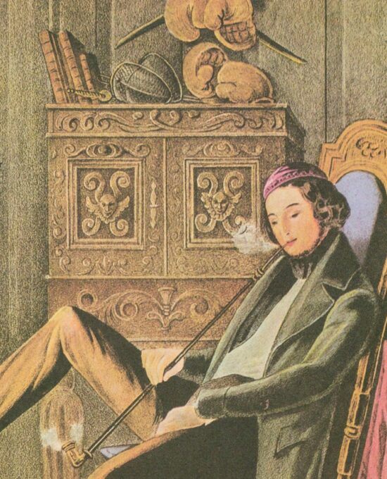 Currier & Ives “Single” Originally published 1845  15 x 11.5″ Fifties vintage art book page