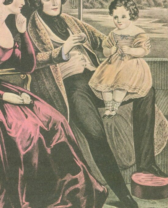 Currier & Ives “Married” Originally published 1845  15 x 11.5″ Fifties vintage art book page