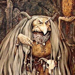 Vintage fantasy art book page Brian Froud "Wengwa of the Crystal Eye" unpublished prior 1976 FREE SHIPPING