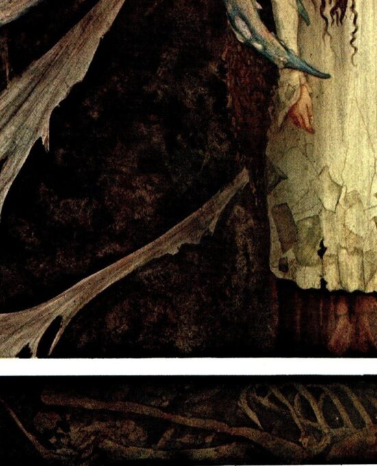 Brian Froud “One day I saw a large bunch of twigs & leaves bound up in cobwebs…” Vintage art book page 1976 FREE SHIPPING