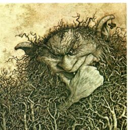 Brian Froud "Often you can't see the giant for the wood..." Vintage art book page 1976 Devon FREE SHIPPING