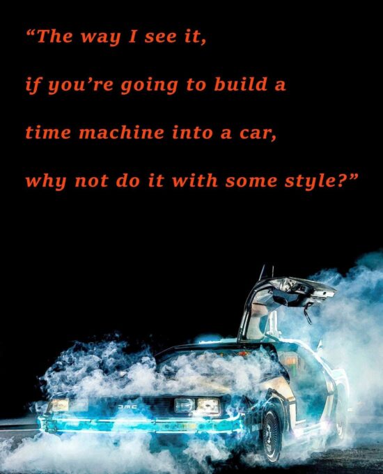 Back to the Future – Delorean time machine quote poster 17×22″