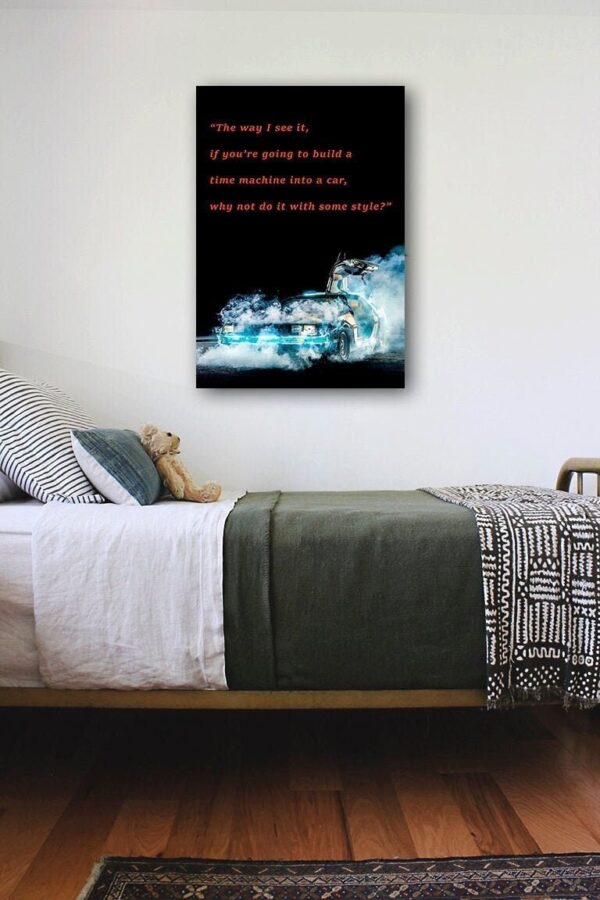 Back to the Future - Delorean time machine quote poster 17x22" - Image 3