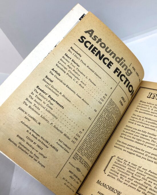 Vintage Science Fiction Pulp Magazine Astounding Science Fiction July 1959