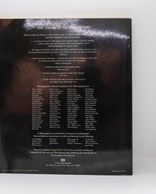 The American Film Directors 1977 First edition Large format paperback photography book