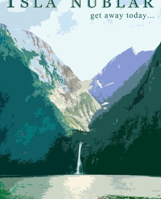 Isla Nublar Jurassic Park Cinema inspired WPA tyle poster [Choose from 3 sizes]