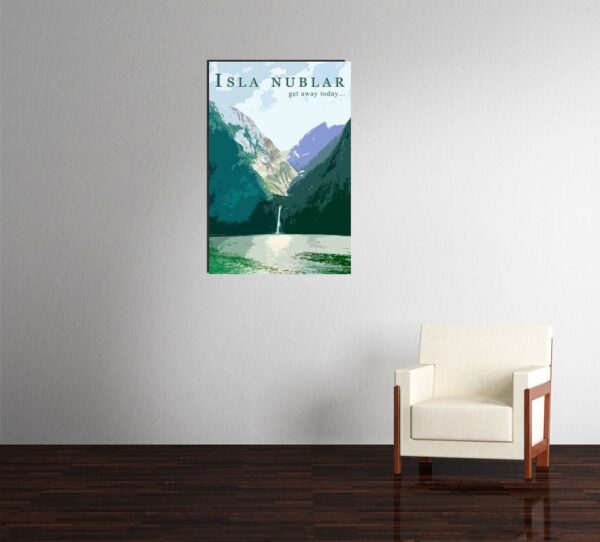 Isla Nublar Jurassic Park Cinema inspired WPA tyle poster [Choose from 3 sizes] - Image 2