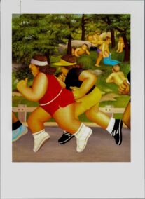 Beryl Cook "Six Thousand Women Running" 1985 Vintage print New York scenes