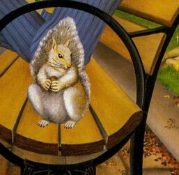 Beryl Cook "The Park Bench" 1985 Vintage art book page Central Park scenes