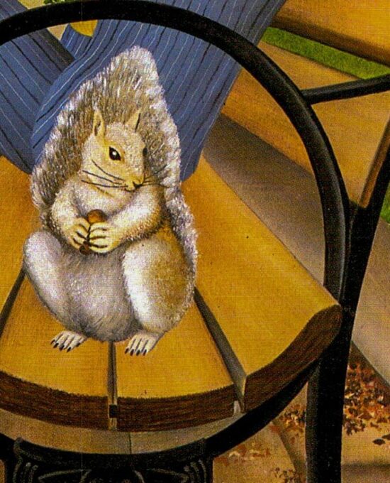 Beryl Cook “The Park Bench” 1985 Vintage art book page Central Park scenes