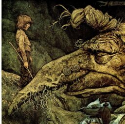 Brian Froud "The Teign tumbles over moss covered rocks..." Vintage art book page 1976 FREE SHIPPING
