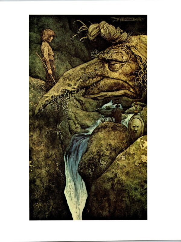 Brian Froud "The Teign tumbles over moss covered rocks..." Vintage art book page 1976 FREE SHIPPING - Image 3