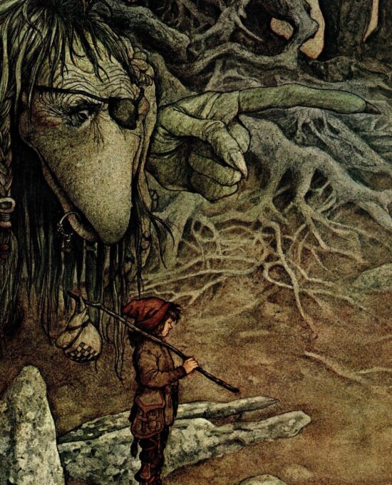 Brian Froud “Go West!” (right panel) Vintage art book page 1976 FREE SHIPPING