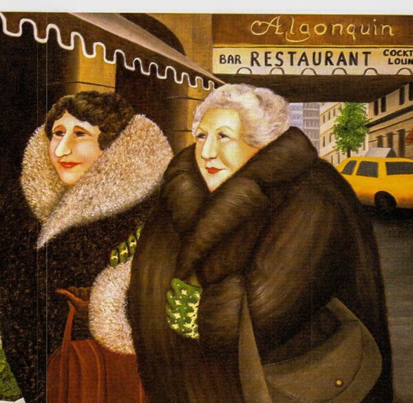 Beryl Cook "Bar and Barbara" 1985 Vintage art book page The Algonquin 44th Street