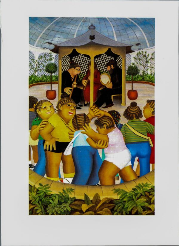 Beryl Cook "Botanical Garden" 1985 Vintage art book page The Bronx - Image 2