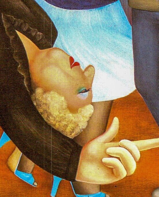 Beryl Cook “Tango” 1985 Vintage art book page New York Roseland Ballroom
