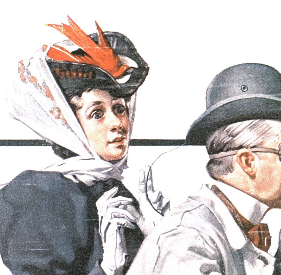 Norman Rockwell "Speed" & "The Accordionist" 2-sided vintage art book page - Image 2