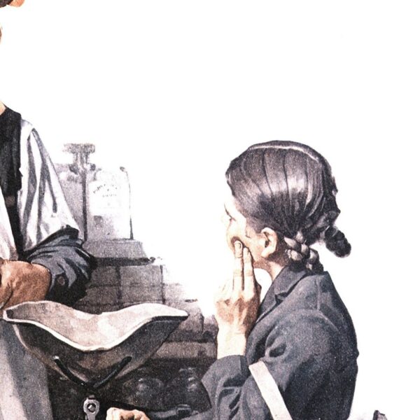 Norman Rockwell "The Model" Oversized vintage art book page - Image 2