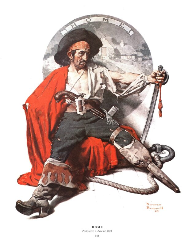 Norman Rockwell "Adventure" & "Home" Oversized 2-sided vintage art book page - Image 4