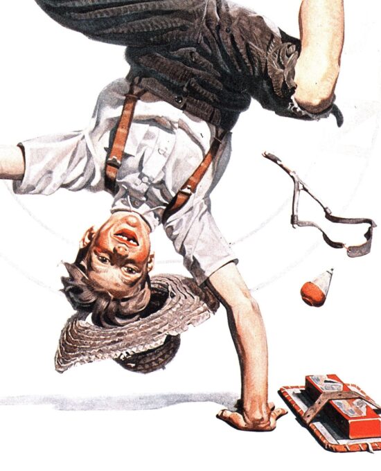 Norman Rockwell “Vacation” & “Farmer and Birds” Oversized 2-sided vintage art book page