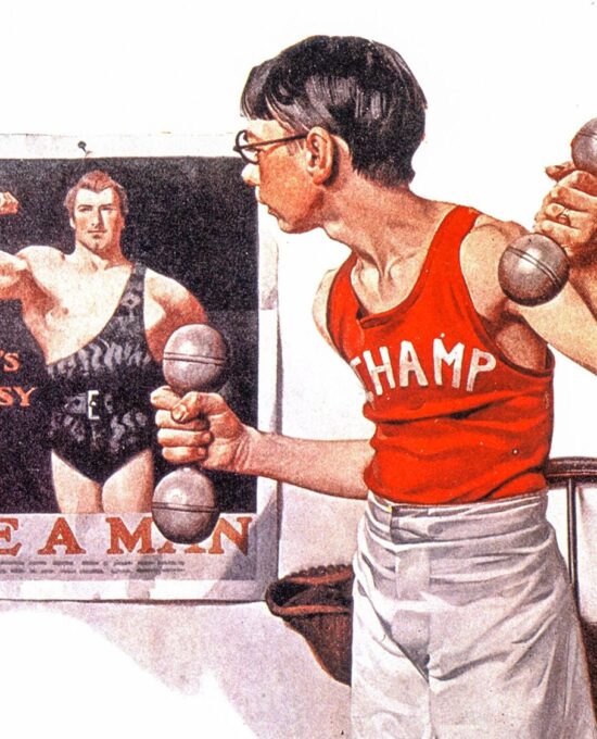 Norman Rockwell “Be A Man!” & “The Wonders of Radio” Oversized 2-sided vintage art book page
