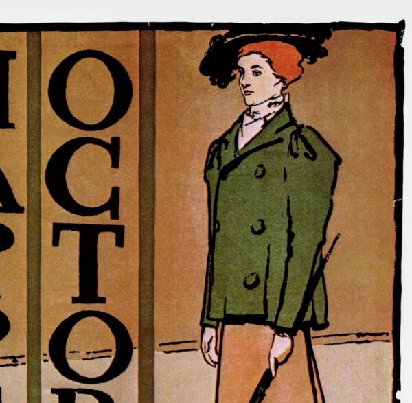 Edward Penfield "Harper's" Vintage art-book page