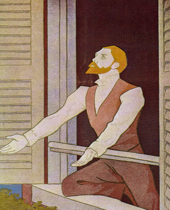 Edward Penfield “Harper & Bros.” Vintage art-book page