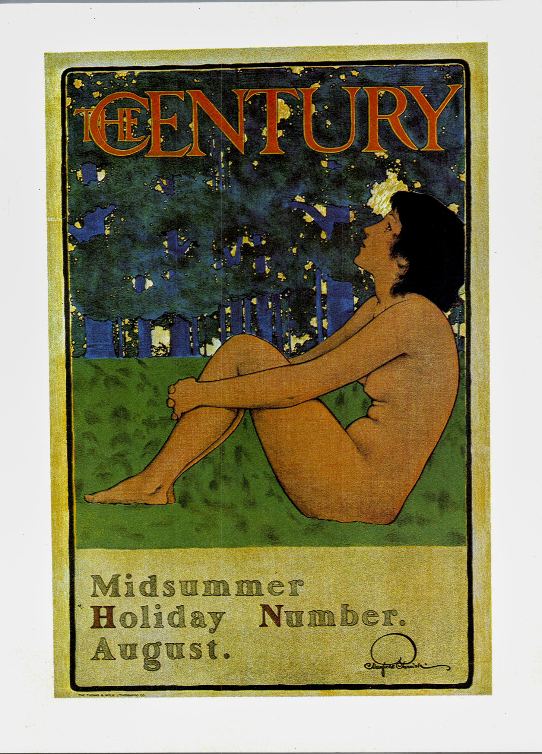 Maxfield Parrish "The Century" Vintage art-book page - Image 2