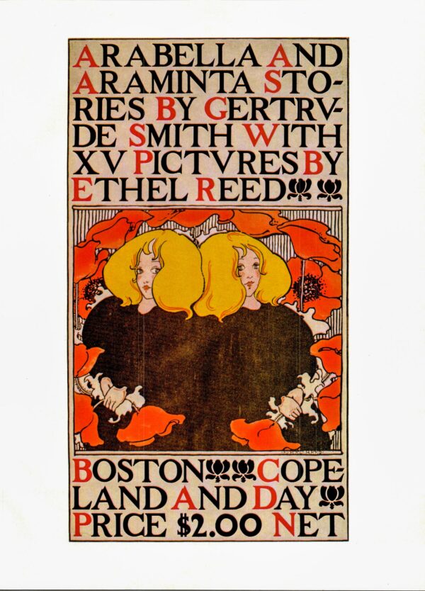 Ethel Reed "Copeland & Day, Boston" Vintage art-book page - Image 2