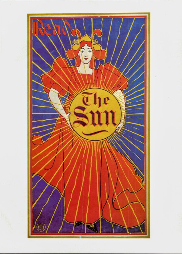 Louis Rhead "The New York Sun" Vintage art-book page - Image 2