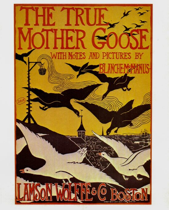 Blanche McManus The True Mother Goose Vintage art book page