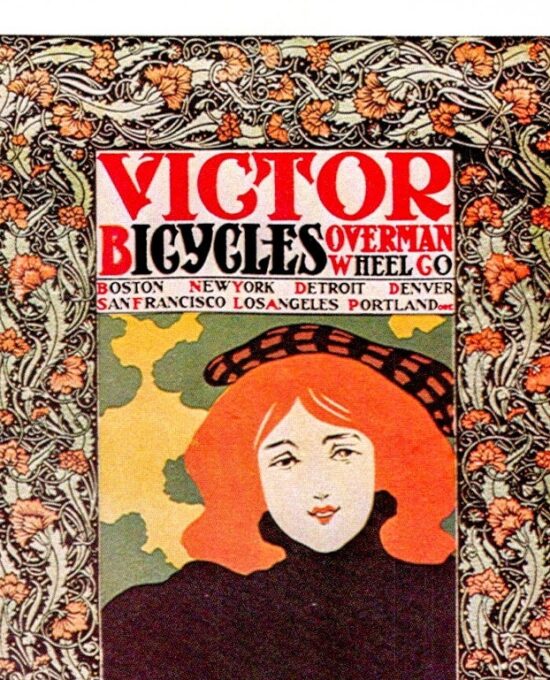 Will Bradley Overman Wheel Company Vintage art book page