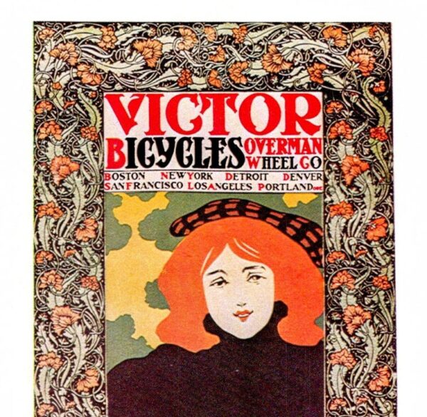 Will Bradley Overman Wheel Company Vintage art book page