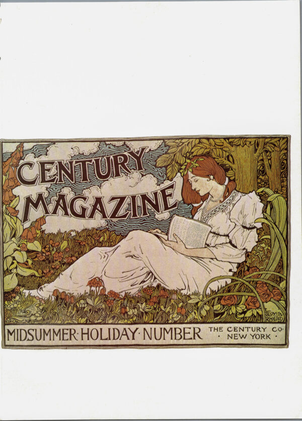 Louis Rhead "Century Magazine" Vintage art book page - Image 2