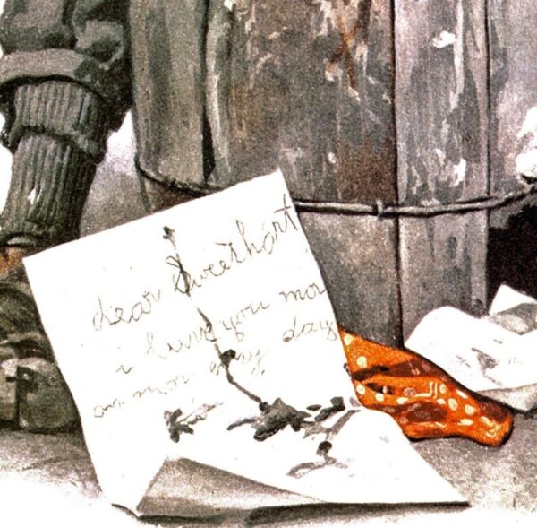 Norman Rockwell "Gramps Encounters Gramps!" & "Love Letters" Oversized 2-sided vintage art book page - Image 5