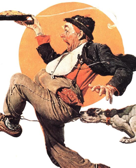 Norman Rockwell “Fleeing Hobo” & “Serenade” Oversized 2-sided vintage art book page