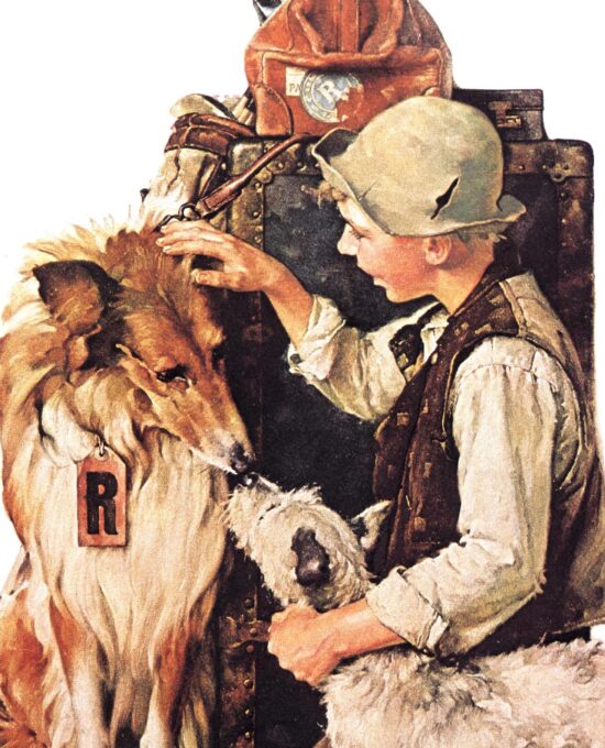 Norman Rockwell “Making Friends” & “Jazz it Up” Oversized 2-sided vintage art book page
