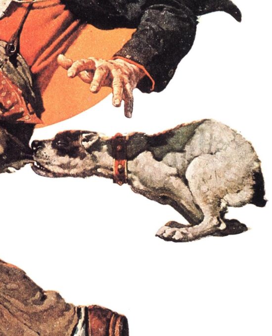 Norman Rockwell “Fleeing Hobo” & “Serenade” Oversized 2-sided vintage art book page