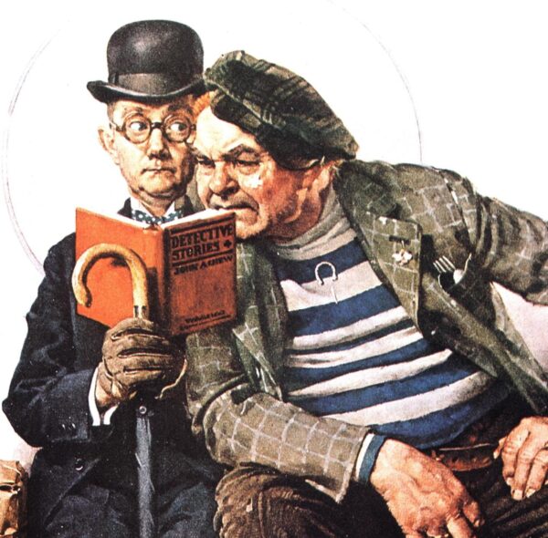 Norman Rockwell "Springtime" & "The Interloper" Oversized 2-sided vintage art book page - Image 4