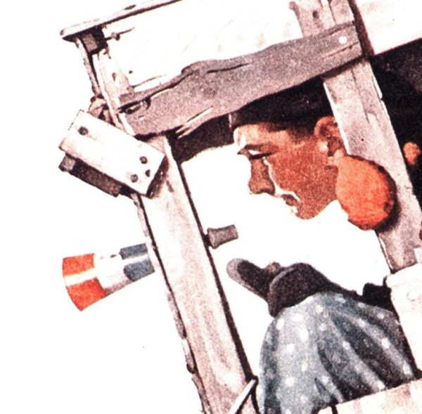 Norman Rockwell "Soap Box Racer" & "Sign Painter" Oversized 2-sided vintage art book page - Image 2
