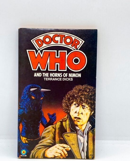 1984 Doctor Who novel “The Horns of Nimon” Tom Baker as the 4th Doctor Vintage British paperback Based on a 1979 episode