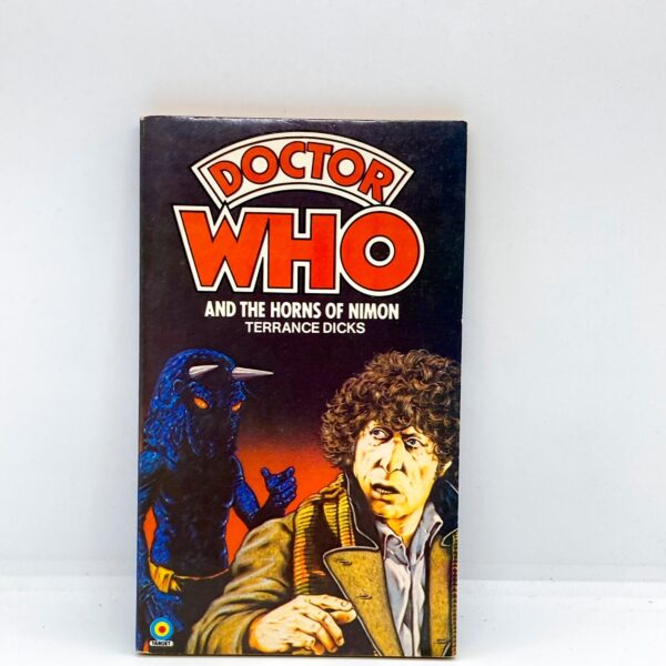 1984 Doctor Who novel "The Horns of Nimon" Tom Baker as the 4th Doctor Vintage British paperback Based on a 1979 episode