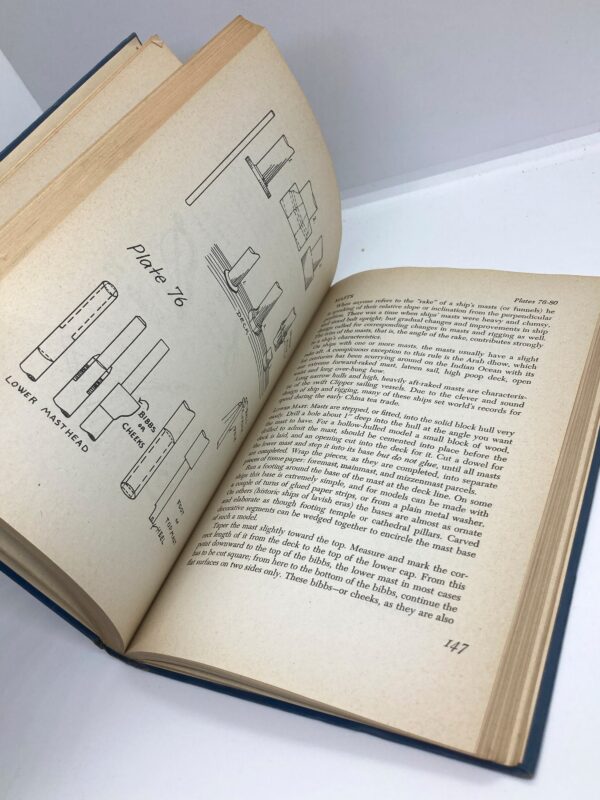 Dad Gifts Ship Model Building Gene Johnson 1943 First edition Vintage hardcover + 2 fold-out plans - Image 8