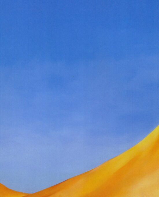 Georgia O’Keeffe print 1945 “Red Hills and Blue Sky” Original over-size vintage art book page