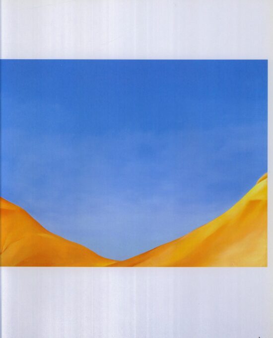 Georgia O’Keeffe print 1945 “Red Hills and Blue Sky” Original over-size vintage art book page