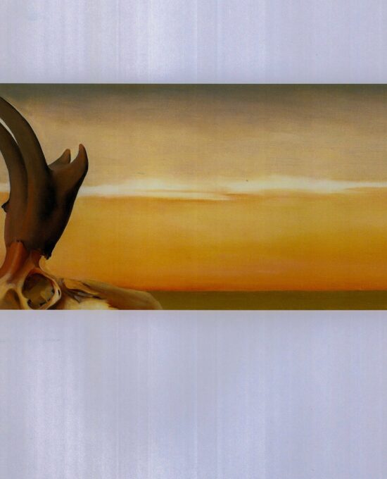 Georgia O’Keeffe print 1954 “Antelope” Original over-size vintage art book page