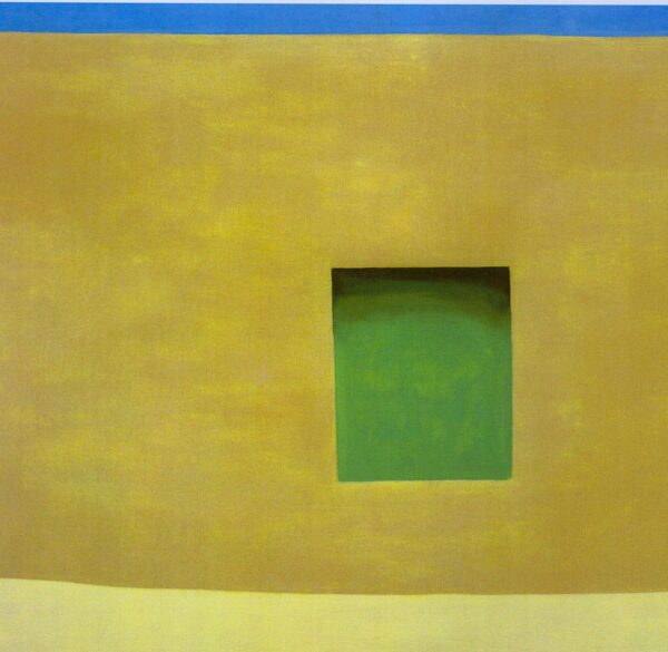 Georgia O'Keeffe print 1952 "Wall with Green Door" Original over-size vintage art book page